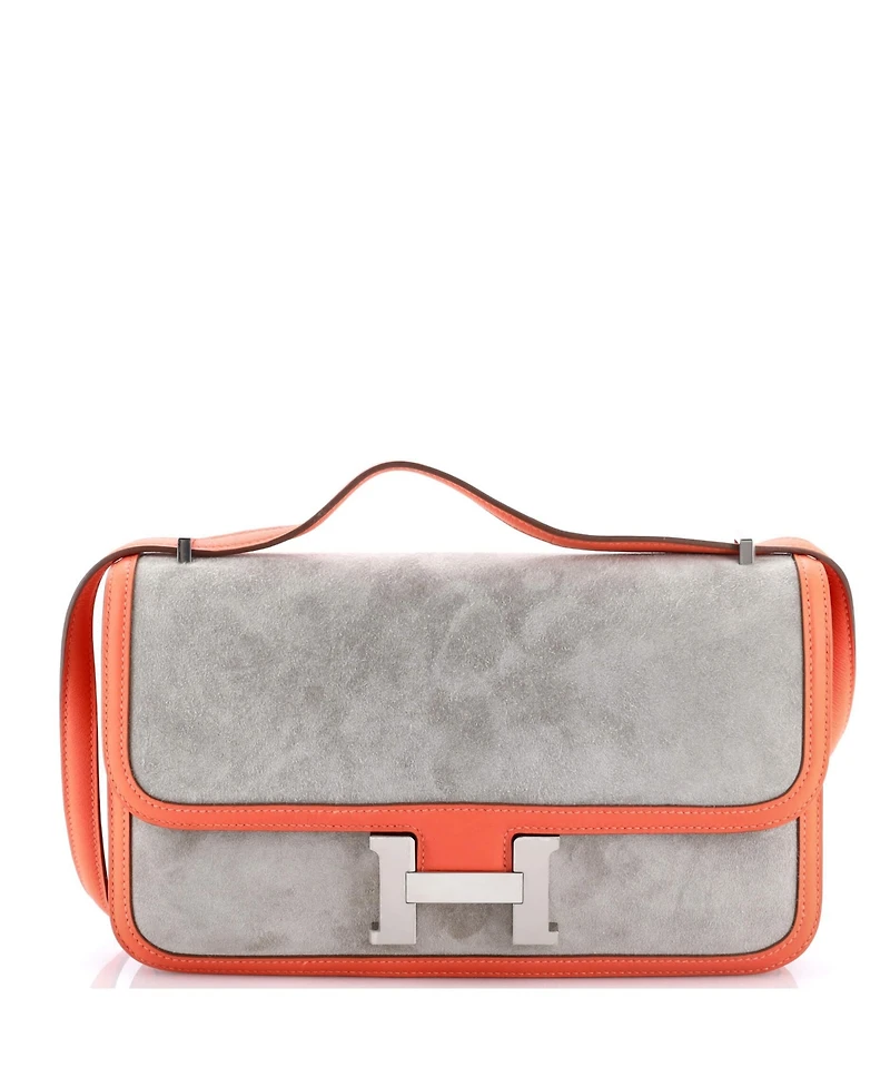Pre-Owned Hermes 25 Constance Elan Bag Doblis Suede with Swift