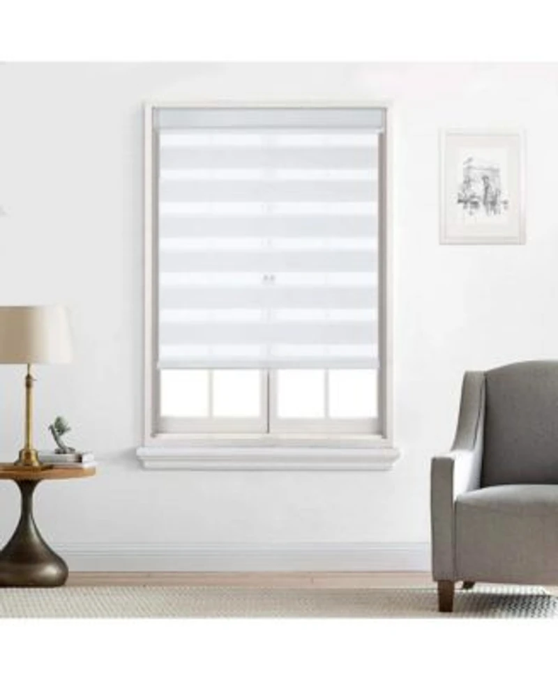 Shadisfy Zebra Shade Cordlessdual Mode Lets Light In Blocks Light Out 33x72 X22 Silver Grey