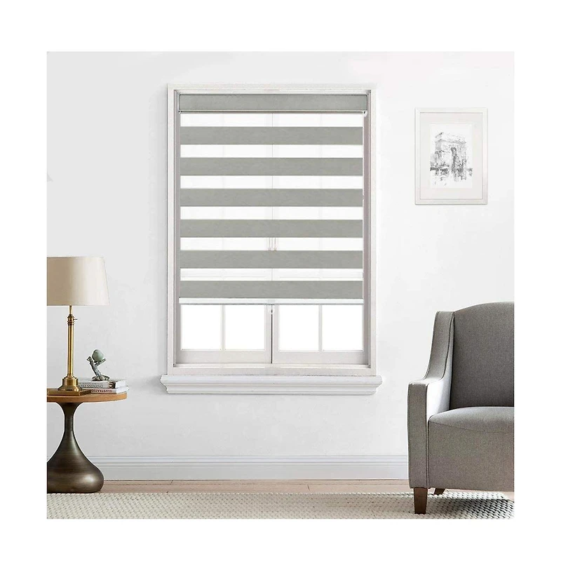 Shadisfy Zebra Shade Cordless,Dual Mode, lets light and blocks out