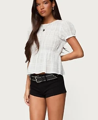 Edikted Women's Maricella Gathered Tiered Top