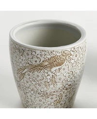 Province Flower Pots, Set of 3 - Brown & White Chinoiserie