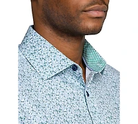 ConStruct Men's Spread Collar Plaid Dress Shirt