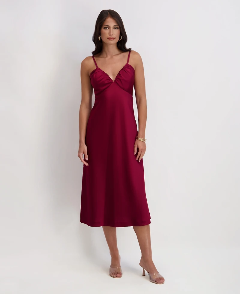Siena Women's Satin Midi Dress