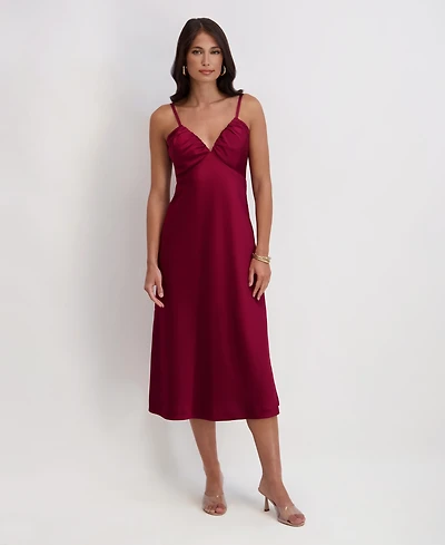 Siena Women's Satin Midi Dress