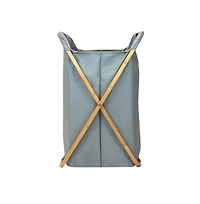 Oceanstar Bamboo Folding X-Frame Laundry Hamper Sorter