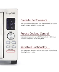 MegaChef 30 Liter Digital French Door Multi-Function Electric Convection Toaster Oven with Rotisserie Set
