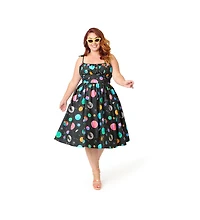 Unique Vintage Plus 1950s Cotton Swing Dress