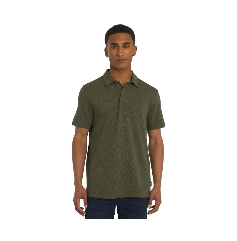 Dkny Men's East End Cotton Jacquard Polo