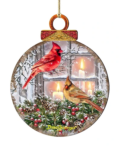 Designocracy House Birds Christmas Wood Ornament