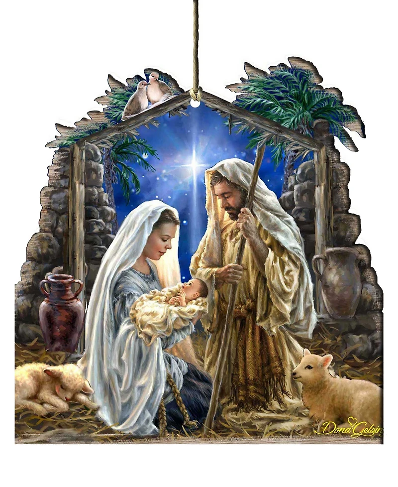 Designocracy Glory to God Wooden Ornament