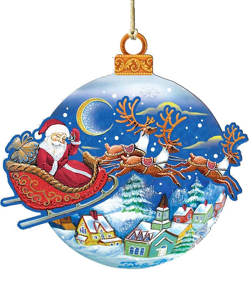 Designocracy Up-Up and Away Wood Christmas Ornament