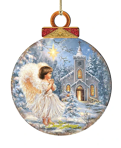 Designocracy Angel at the Chapel Christmas Ornament