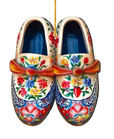 Designocracy Danish Shoes Christmas Wooden Ornament