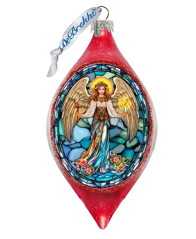 G.Debrekht Holy Guardian Angel Drop Glass Ornament