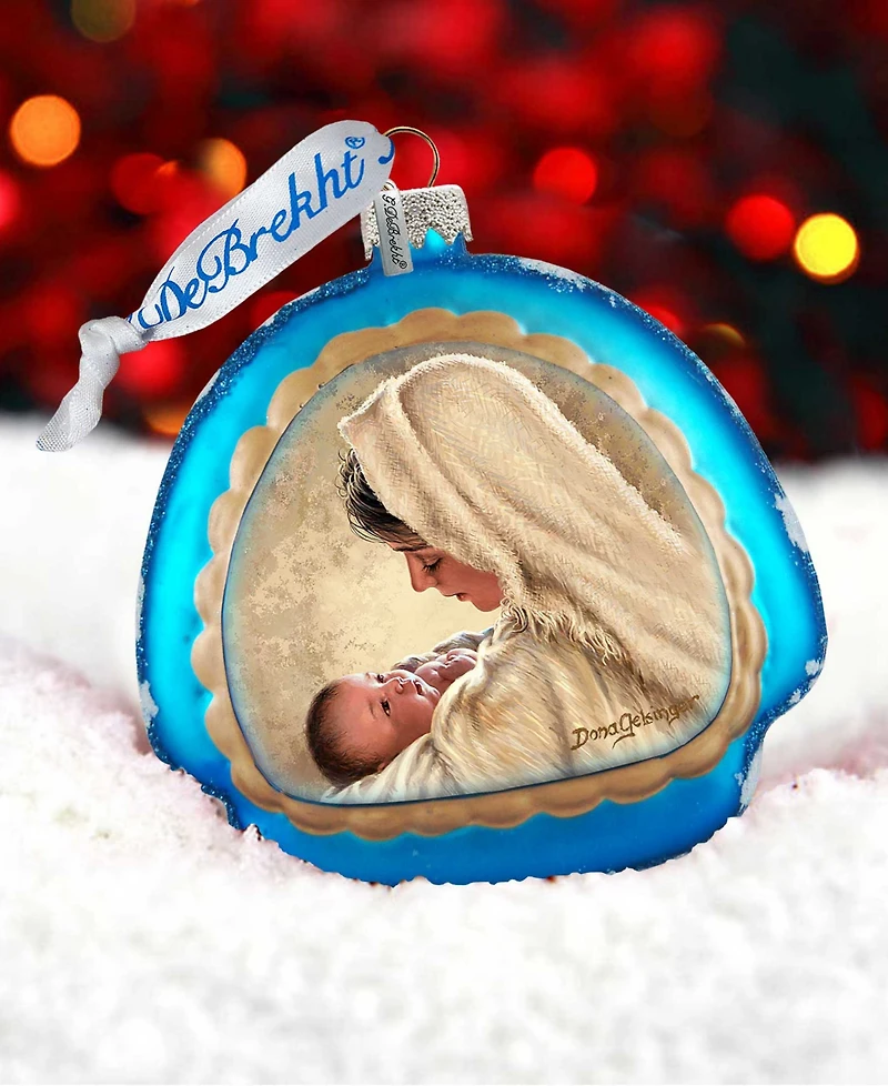 G.Debrekht Mother of God Glass Christmas Ornament