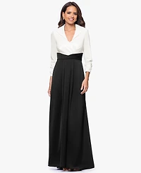 Betsy & Adam Petite 3/4-Sleeves Sheath Dress