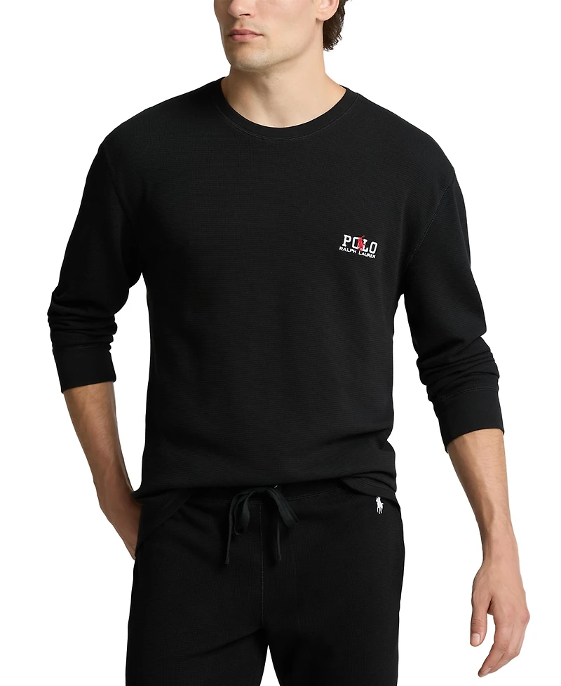 Polo Ralph Lauren Men's 2-Piece Thermal Pajama Long Sleeves T-Shirt and Joggers Set