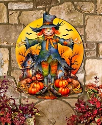 Designocracy Scarecrow Holiday Door Decor
