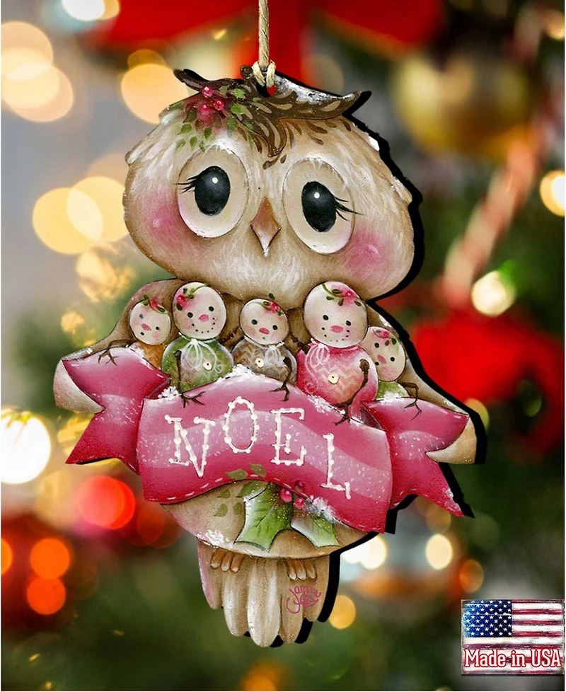 Designocracy Owl You Need Is Love Holiday Ornament