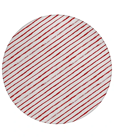 Addison Holiday Washable Indoor/Outdoor ACN1819 8'x8' Round Area Rug