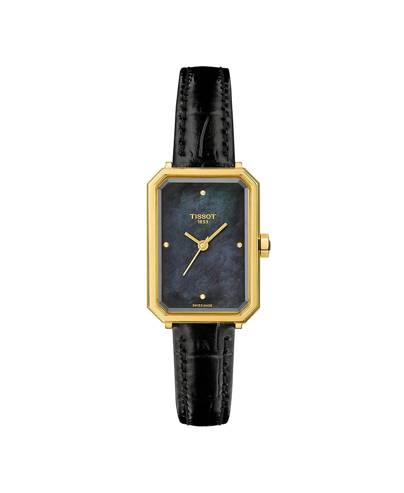 Tissot Women's Quartz Black Leather Strap Watch