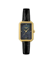 Tissot Women's Quartz Black Leather Strap Watch