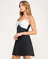 City Studios Juniors' Strappy Pleated Short Dress