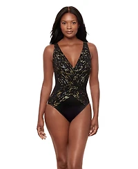 Miraclesuit Women's Sparkle Plenty Ibiza Tummy Control One Piece Swimsuit