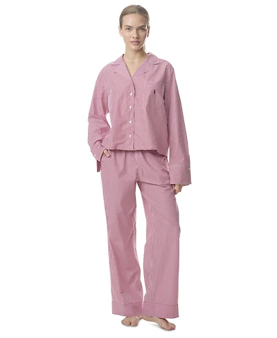 Polo Ralph Lauren Women's 2-Piece Buttoned Shirt and Pants Pajama Set