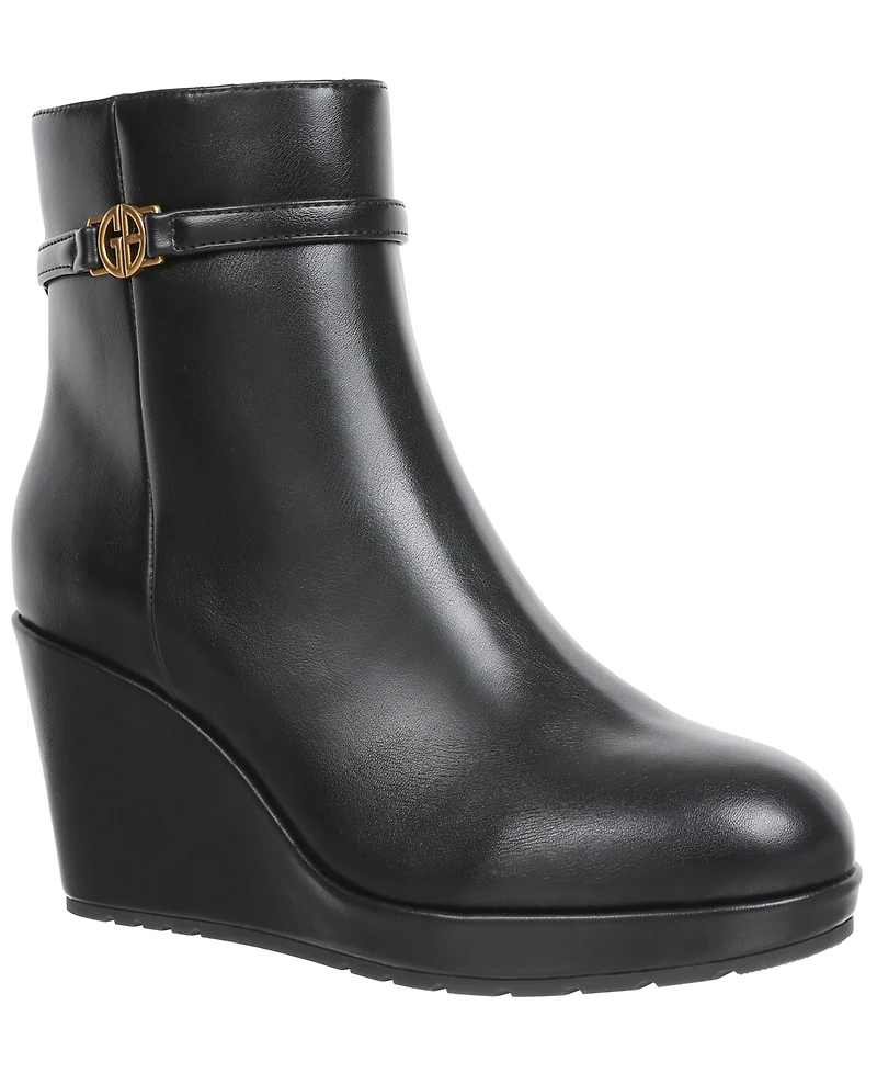 Giani Bernini Women's Glenaa Round Toe Wedge Booties, Macy's Exclusive