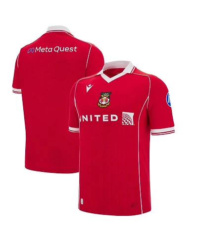 Macron Big Boys and Girls Red Wrexham 2025/26 Home Replica Jersey
