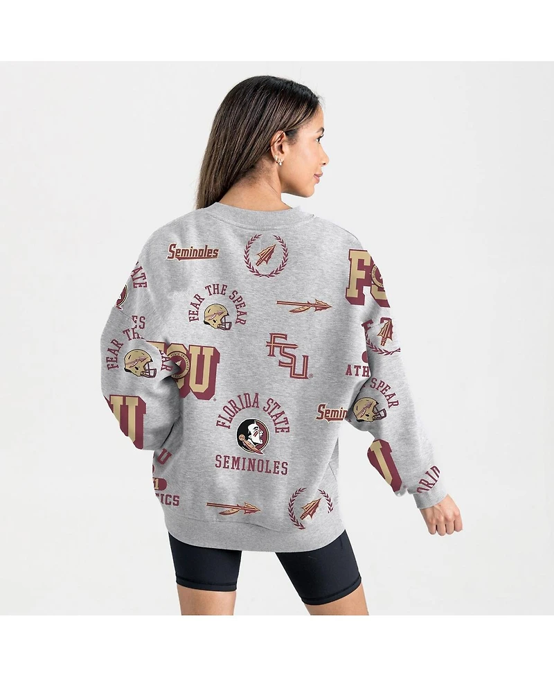 Gameday Couture Women's Gray Florida State Seminoles Always on Repeat Fleece Sweatshirt