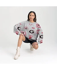 Gameday Couture Women's Gray Georgia Bulldogs Always on Repeat Fleece Sweatshirt