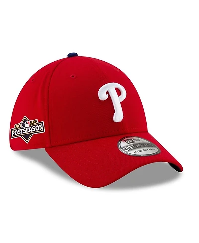 New Era Men's Red Philadelphia Phillies 2025 Mlb Postseason Side Patch 39THIRTY Flex Hat