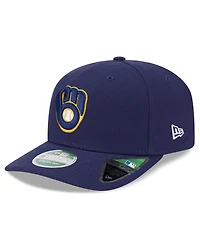 New Era Men's Navy Milwaukee Brewers 2025 Mlb Postseason Side Patch 9SEVENTY Adjustable Hat