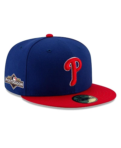 New Era Men's Royal/Red Philadelphia Phillies 2025 Mlb Postseason Side Patch 59FIFTY Fitted Hat