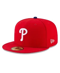 New Era Men's Red Philadelphia Phillies 2025 Mlb Postseason Side Patch 59FIFTY Fitted Hat