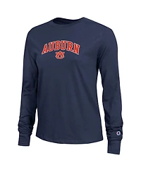 Champion Women's Navy Auburn Tigers Arch Over Logo Long Sleeve T-Shirt