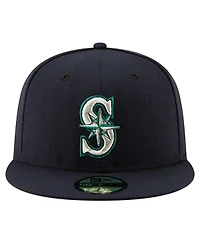 New Era Men's Ichiro Suzuki Navy Seattle Mariners Number Retirement 59FIFTY Fitted Hat