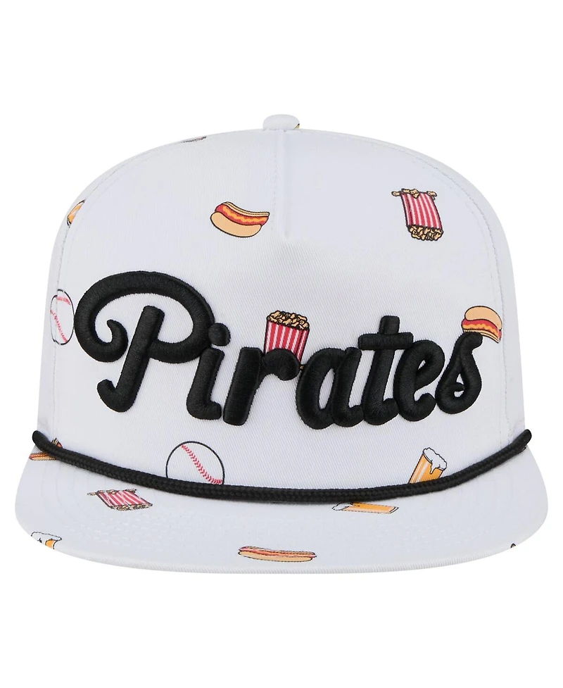 New Era Men's White Pittsburgh Pirates Team Cheer Rope 19TWENTY Adjustable Hat