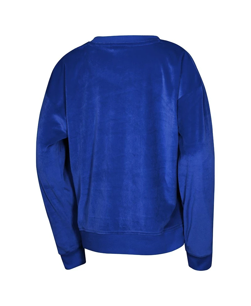 Outerstuff Big Boys and Girls Blue New York Knicks Step Back Sweatshirt
