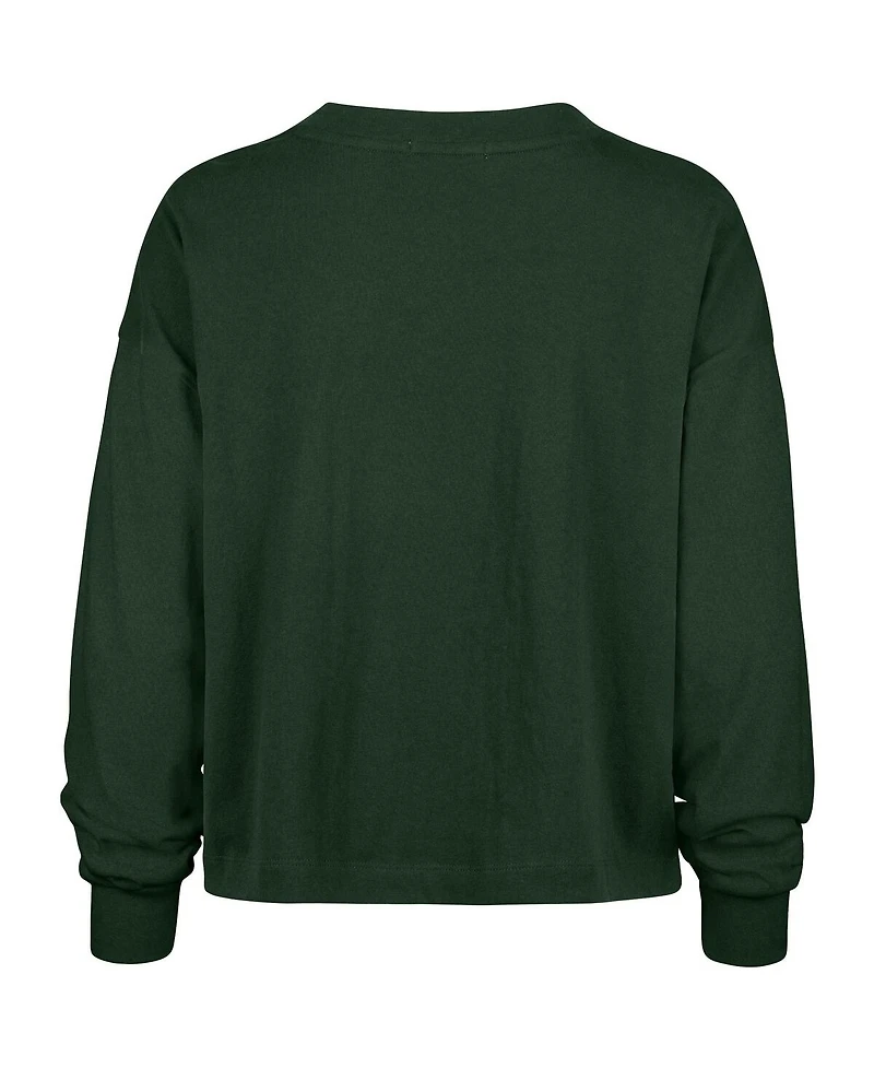 '47 Brand Women's Green New York Jets Outreach City Oversized Long Sleeve T-Shirt