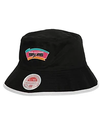 Mitchell & Ness Men's Gray/Black San Antonio Spurs Flip It Reversible Bucket Hat