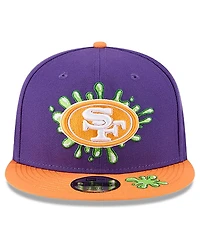 New Era Big Boys and Girls Purple/Orange San Francisco 49ers Nickelodeon Slime 9FIFTY Snapback Hat