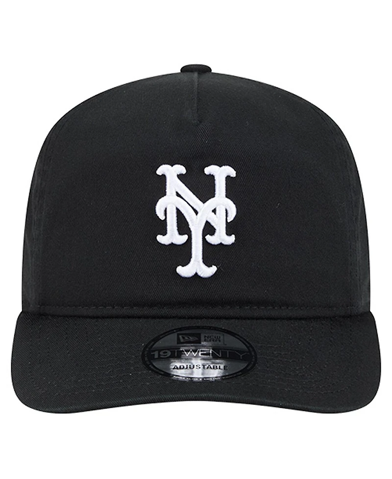 New Era Men's Black/White New York Mets 19TWENTY Adjustable Hat