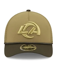 New Era Men's Green Los Angeles Rams 2025 Salute to Service 9FORTY A-Frame M-Crown Adjustable Hat