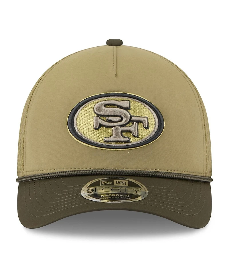 New Era Men's Green San Francisco 49ers 2025 Salute to Service 9FORTY A-Frame M-Crown Adjustable Hat