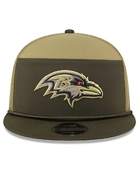 New Era Men's Dark Green Baltimore Ravens 2025 Salute to Service Split Panel 9FIFTY Snapback Hat