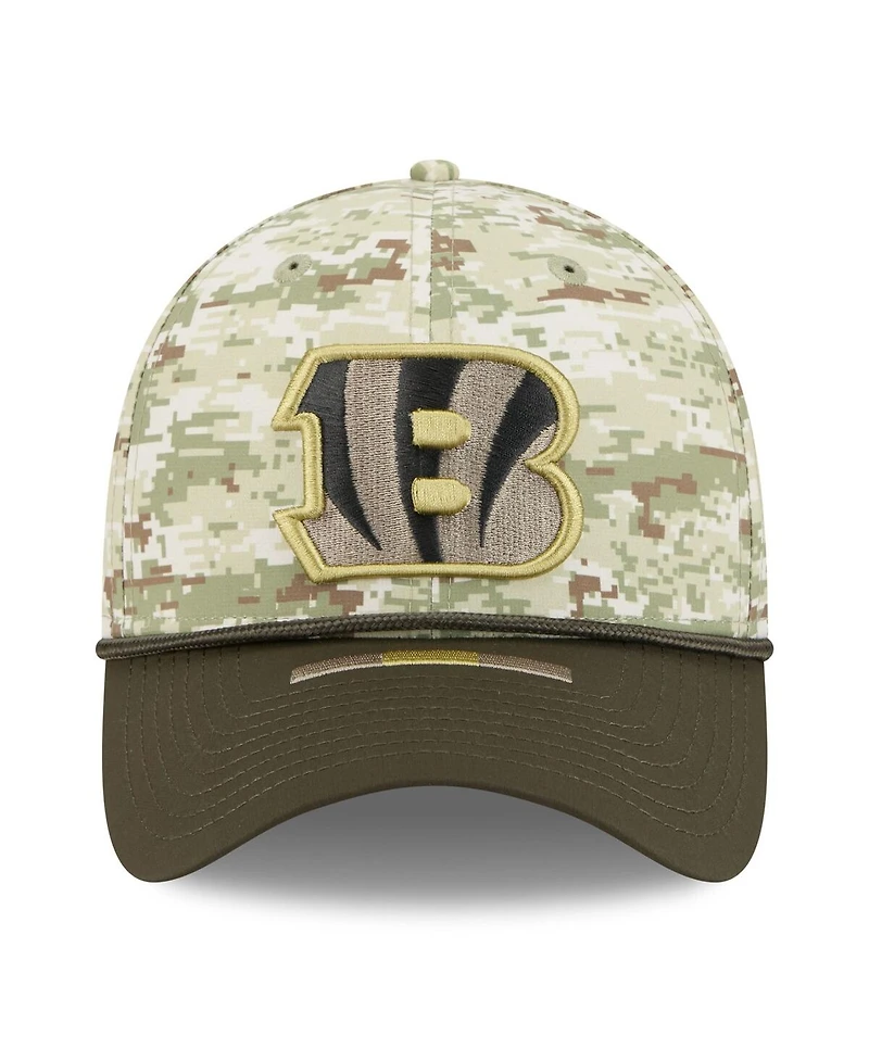 New Era Men's Camo/Dark Green/Dark Green Cincinnati Bengals 2025 Salute to Service 39THIRTY Flex Hat