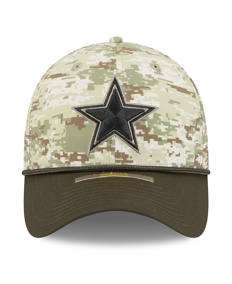 New Era Men's Camo,Dark Green Dallas Cowboys 2025 Salute to Service 39THIRTY Flex Hat